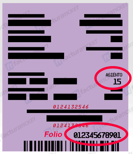Muestra de ticket Muestra de ticket