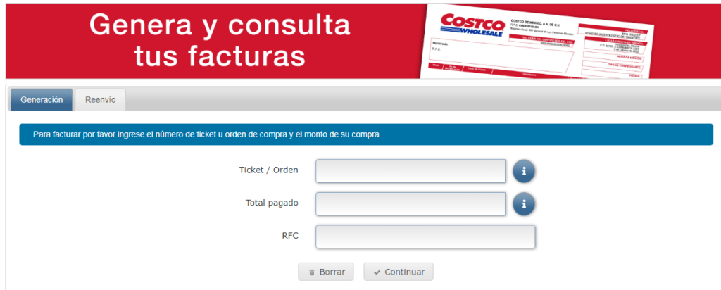 facturación Costco